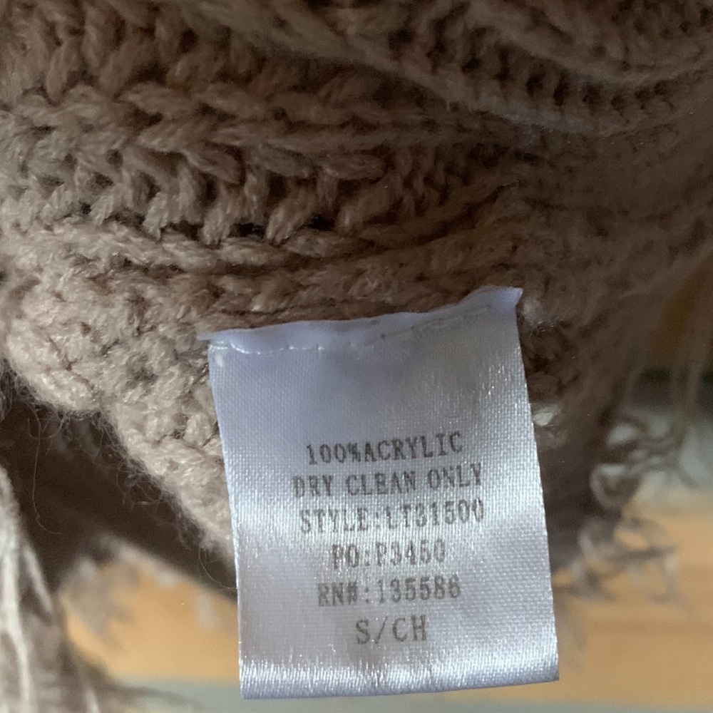 pink lily taupe distressed sweater - Picture 8 of 8